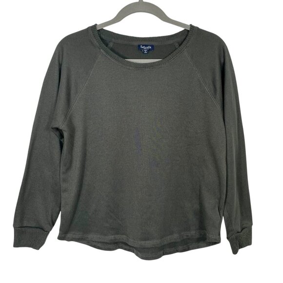 Splendid Dream Slub Pullover Sweatshirt Gray Crewneck Women’s Medium Cozy Lounge - Picture 9 of 9
